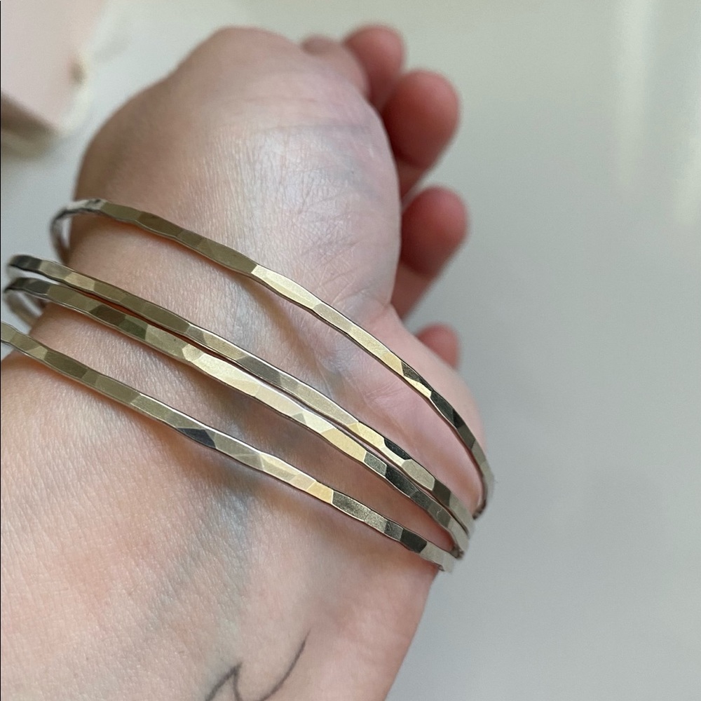 Large Sterling Silver Bangle set